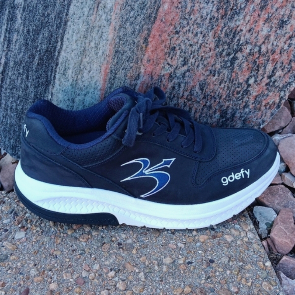 Gdefy Gravity Defyer Orion Navy Leather Sneakers Athletic Shoes